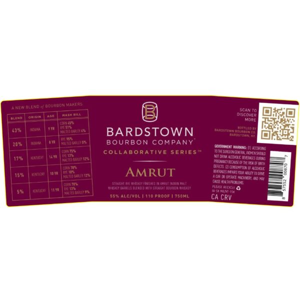 Bardstown Bourbon Collaborative Series Amrut Blended Whiskey - Image 2