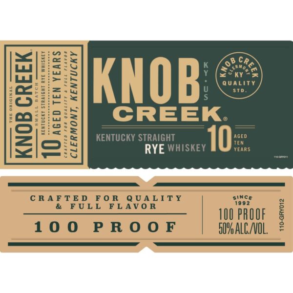 Knob Creek 10 Year Old Kentucky Straight Rye - Image 2