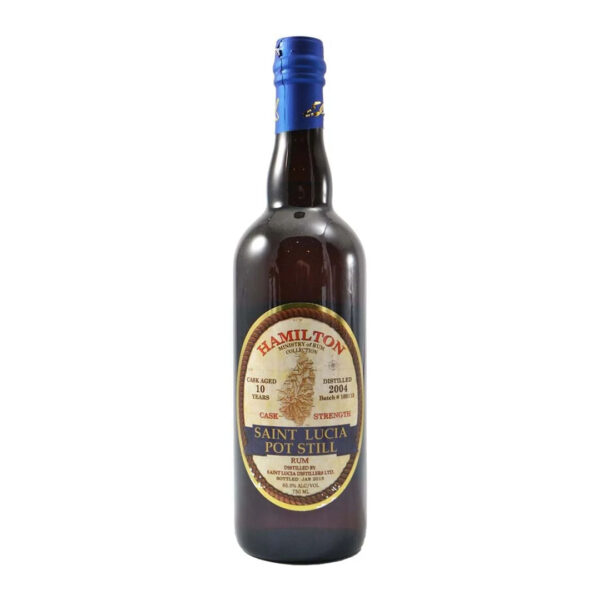 Hamilton Saint Lucia Pot Still Cask Strength Rum Aged 10yr Distilled 2004
